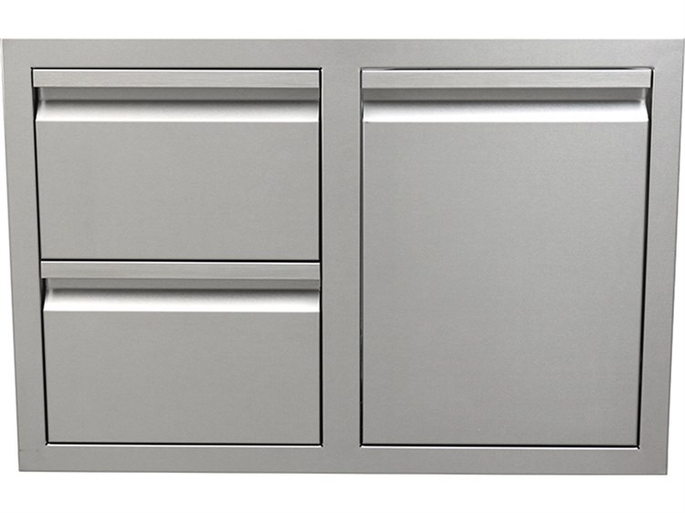 RCS Grills Stainless Steel Valiant Series Dual Drawer / Propane Drawer Combo