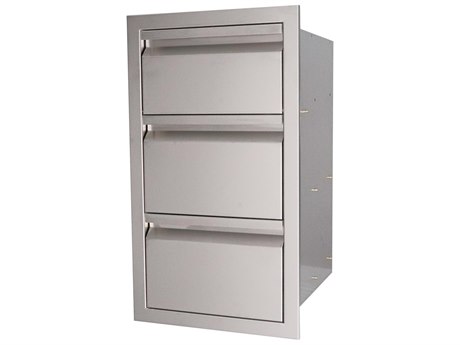 RCS Grills Valiant 17 Inch Stainless Steel Double Access Drawer and Paper Towel Dispenser