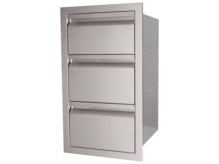 RCS Grills Valiant 17 Inch Stainless Steel Double Access Drawer and Paper Towel Dispenser