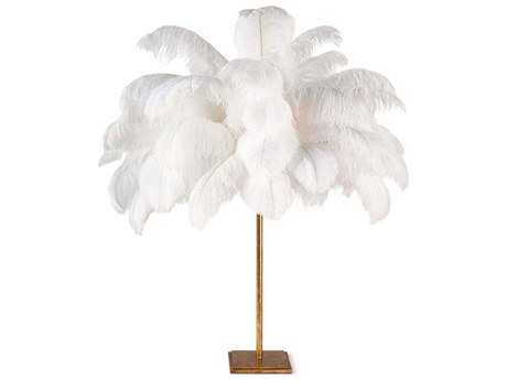 Regina Andrew Josephine Gold Leaf White Buffet Lamp