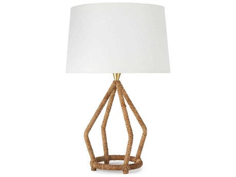 Regina Andrew Bimini Natural Polished Brass Brown Buffet Lamp
