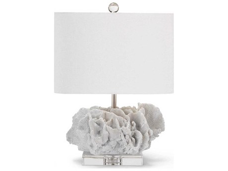 Regina Andrew Caribbean White Polished Nickel Crystal Table Lamp