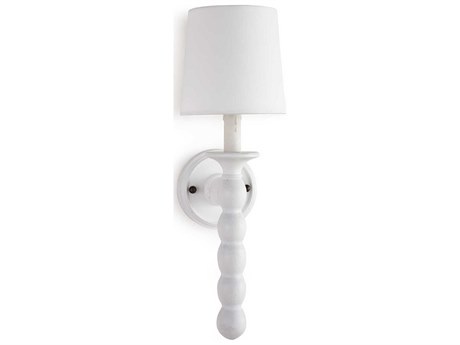Regina Andrew 1-Light White Blackened Steel Wall Sconce