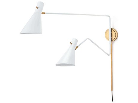 Regina Andrew Spyder 2-Light White Wall Sconce