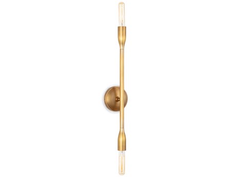 Regina Andrew Cobra 2-Light Natural Brass Wall Sconce
