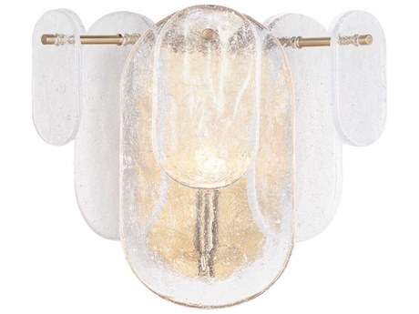 Regina Andrew Echo 1-Light Natural Brass Clear Wall Sconce