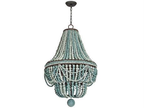 Regina Andrew Malibu 6-Light Weathered Blue Chandelier