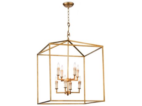 Regina Andrew Southern Living 8-Light Antique Gold Candelabra Chandelier