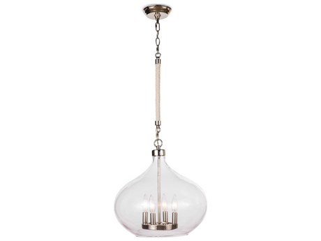Regina Andrew 4-Light Polished Nickel Glass Pendant
