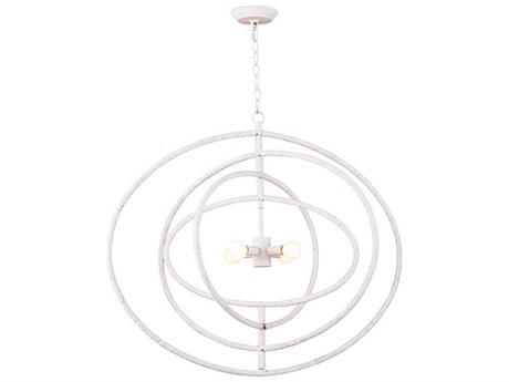 Regina Andrew 4-Light White Geometric Round Pendant