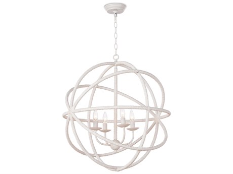 Regina Andrew 4-Light White Candelabra Round Chandelier