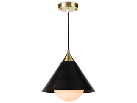 Regina Andrew Hilton 1-Light Blackened Brass Mini Pendant