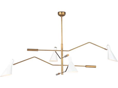 Regina Andrew Spyder 4-Light White Chandelier