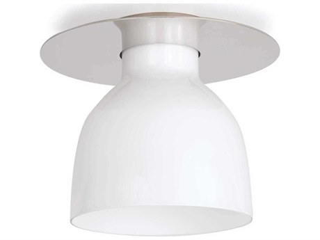 Regina Andrew Mixer 1-Light White Glass Bell Flush Mount