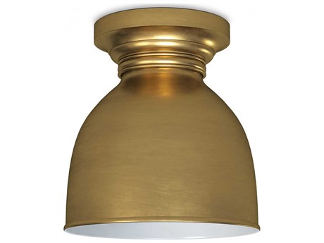 Regina Andrew Pantry 1-Light Natural Brass Bell Flush Mount