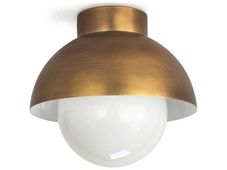 Regina Andrew Montreux 1-Light Natural Brass Flush Mount