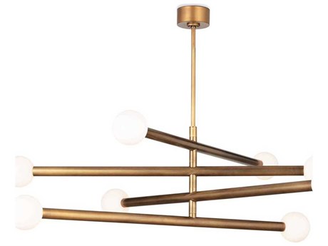 Regina Andrew Beaubien 8-Light Natural Brass Globe Sputnik Chandelier