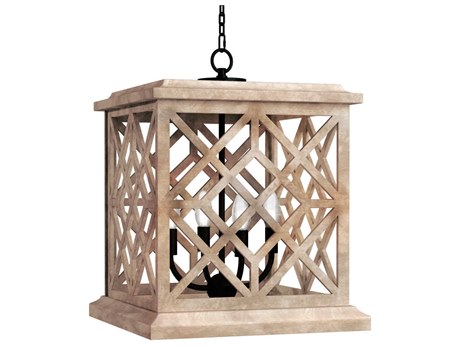 Regina Andrew Chatham 4-Light Natural Brown Candelabra Lantern Chandelier