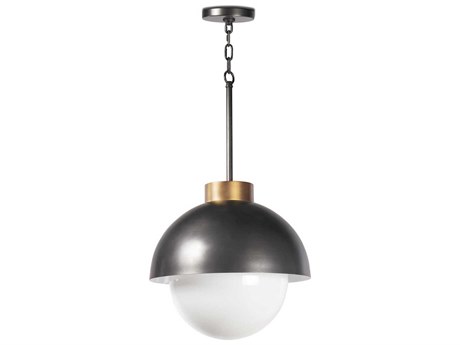 Regina Andrew Montreux 1-Light Oil Rubbed Bronze Brass Glass Globe Round Pendant