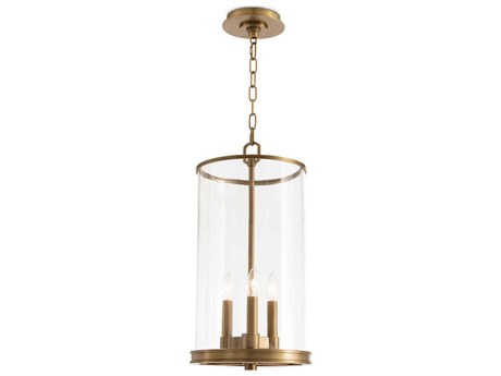 Regina Andrew Adria 3-Light Natural Brass Cylinder Mini Pendant