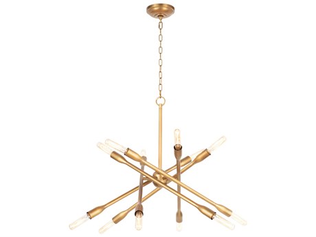 Regina Andrew Cobra 12-Light Natural Brass Chandelier