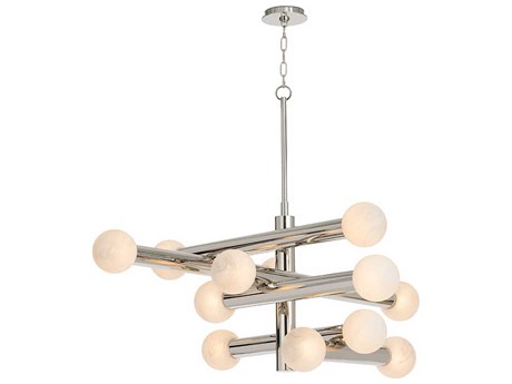 Regina Andrew Dion 12-Light Polished Nickel Globe Tiered Chandelier