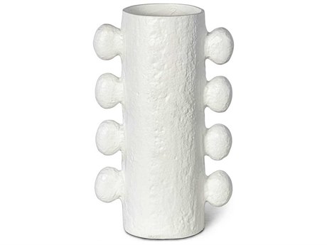 Regina Andrew White 14" High Sanya Metal Vase