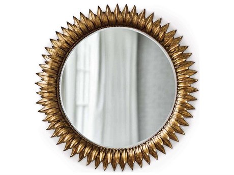 Regina Andrew Antique Gold Round Wall Mirror