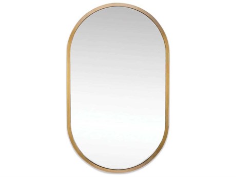 Regina Andrew Canal Natural Brass Oval Wall Mirror