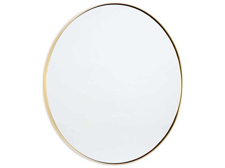 Regina Andrew Rowen Natural Brass Round Wall Mirror
