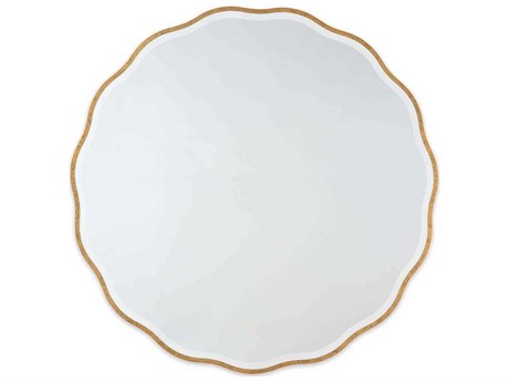 Regina Andrew Gold Leaf Round Wall Mirror