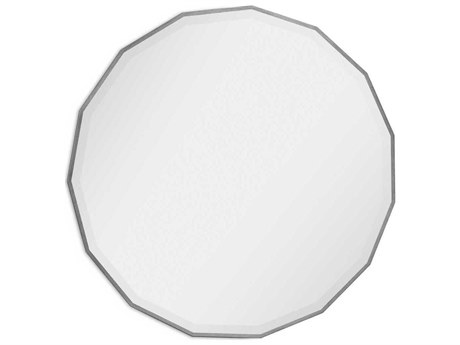 Regina Andrew Tarquin Antique Silver Leaf Round Wall Mirror
