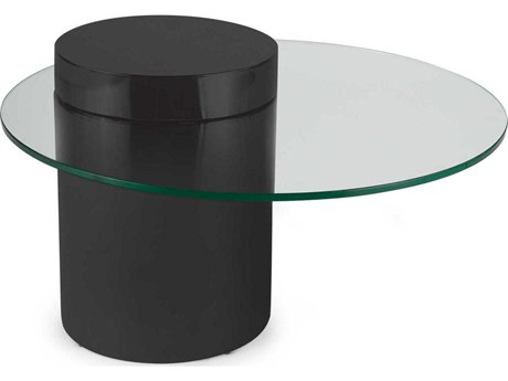 Regina Andrew Odette Oval Glass Black Coffee Table