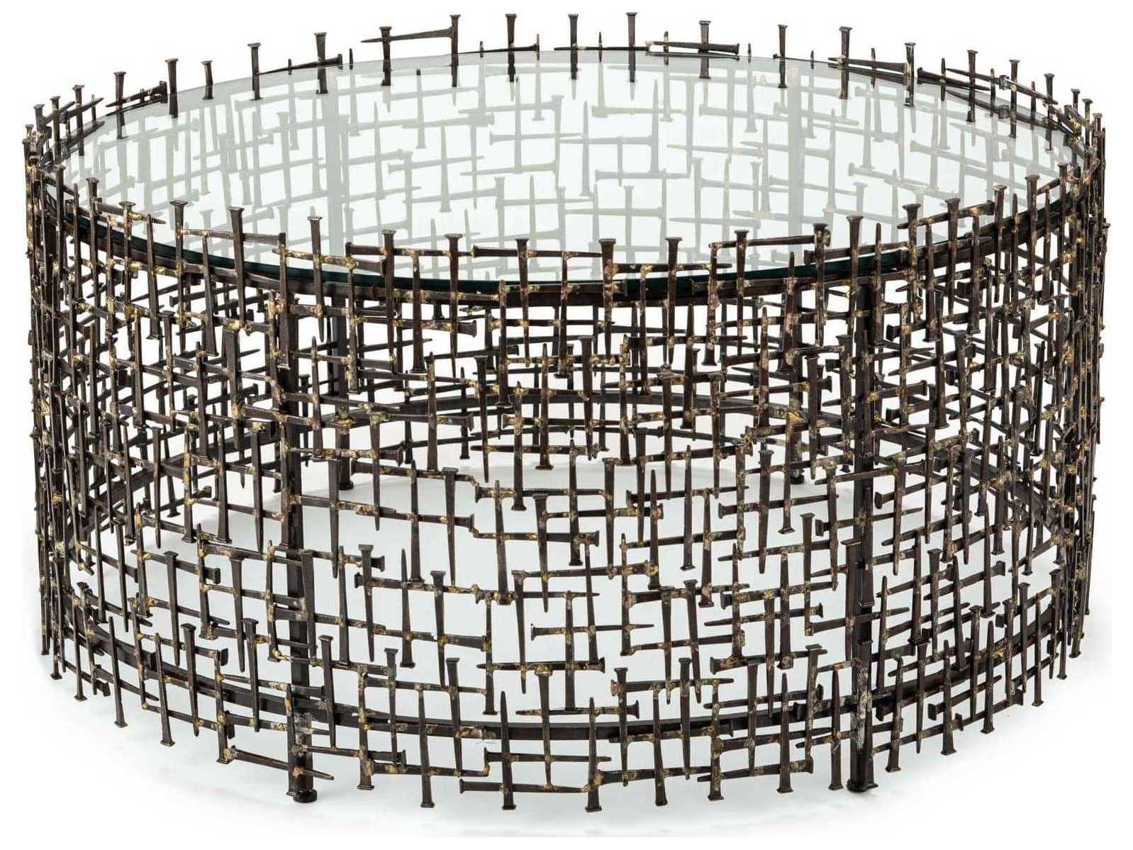Regina Andrew Blackened Iron 35'' Wide Round Coffee Table REG301110