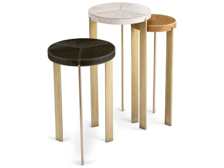 Regina Andrew Andres Round Brass End Table