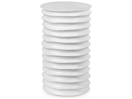 Regina Andrew Nabu Round Metal White End Table