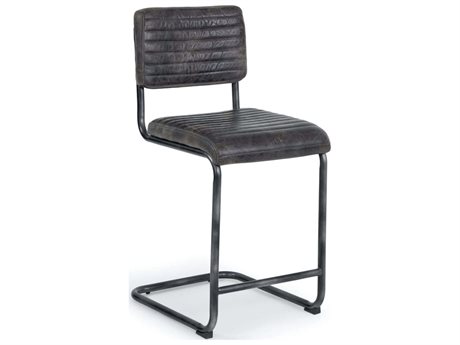 Regina Andrew Dylan Leather Ebony Counter Stool