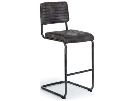 Regina Andrew Dylan Leather Ebony Bar Stool