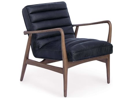 Regina Andrew Piper Black Leather Accent Chair
