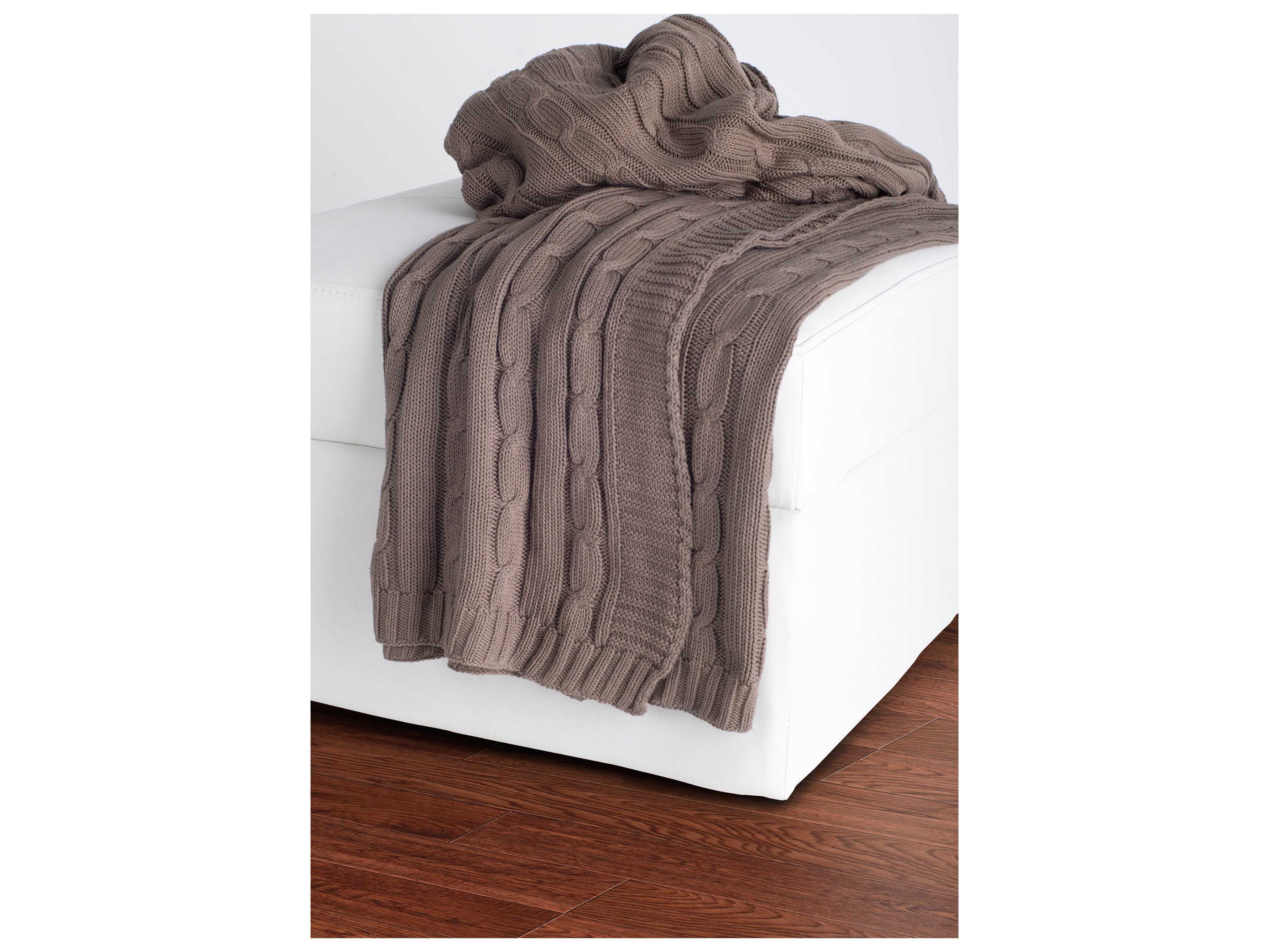 Rizzy Home Mocha Throw RHTH0156