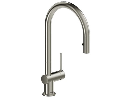 Riobel Azure Stainless Steel Pull-Down Kitchen Faucet with Single Spray