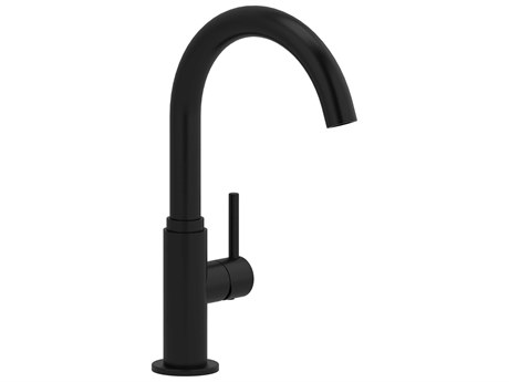 Riobel Azure Black Food Prep Kitchen Faucet with C-Spout