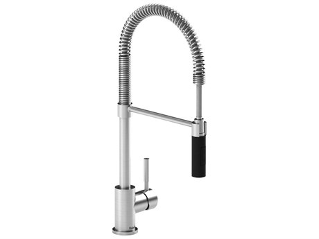 Riobel Stainless Steel Black Bistro Pre-Rinse Kitchen Faucet