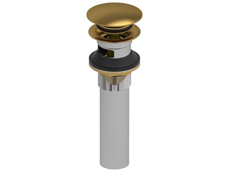Riobel Brushed Gold Push Drain with Overflow