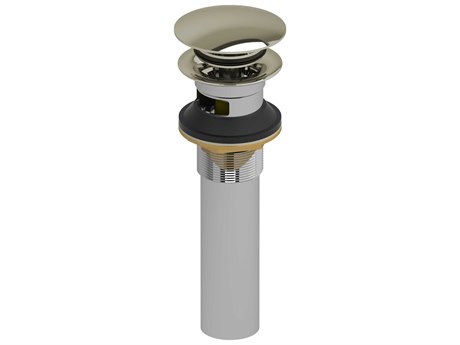 Riobel Polished Nickel Push Drain with Overflow