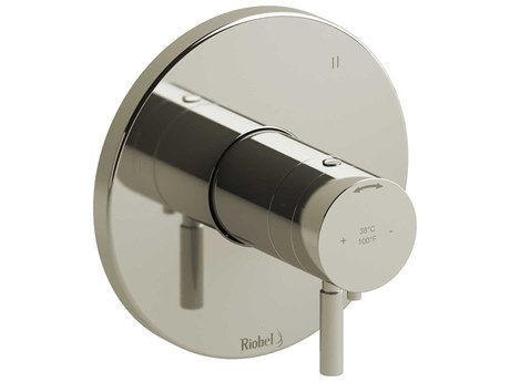 Riobel Riu Polished Nickel Therm & Pressure Balance Trim with 5 Functions