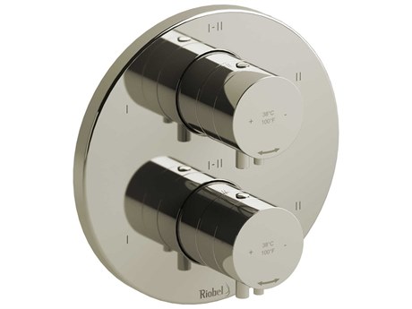 Riobel Riu Polished Nickel Therm & Pressure Balance Trim with 6 Functions