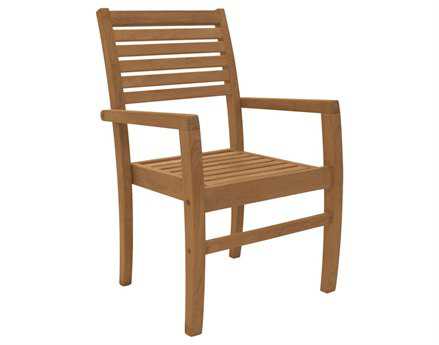 Royal Teak Collection Avant Stackable Outdoor Dining Arm Chair