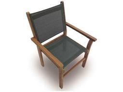 Royal Teak Collection Captiva Moss Sling Stackable Dining Arm Chair