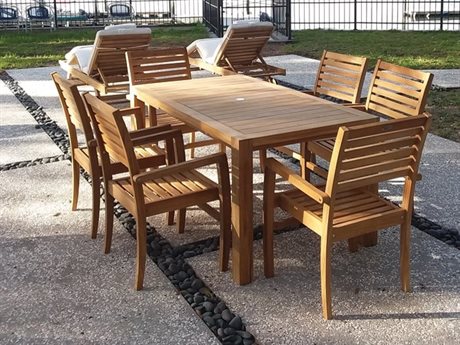 Royal Teak Collection Classic Outdoor Patio Dining Set